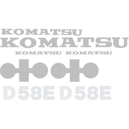 Aftermarket New Komatsu Dozer D58E Decal Set without Stripe KOMD58EDECALSET